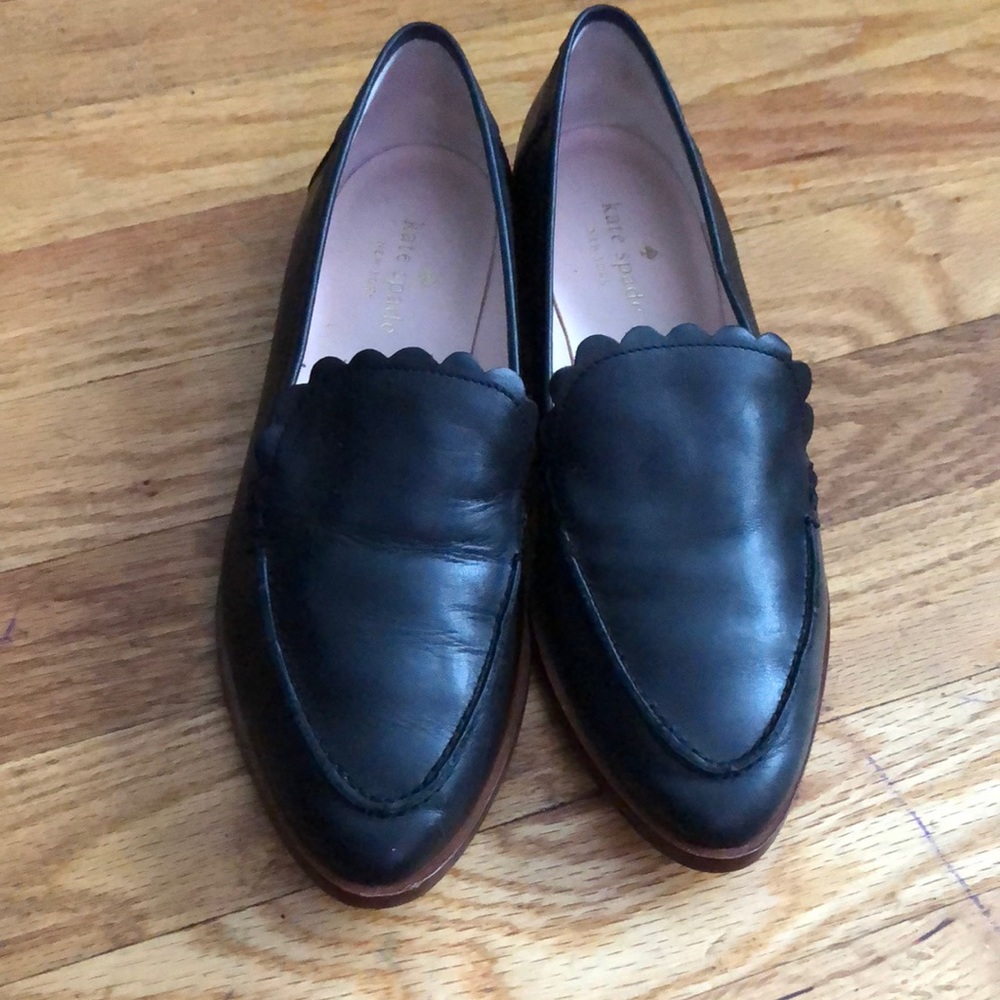 Kate Spade Black Leather Loafers - Size 6M